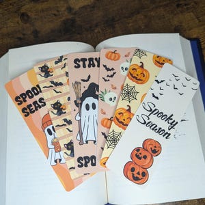 Fall Laminated Bookmark, Halloween Lover Bookmark, Bookish Gift