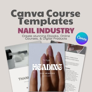 Canva Template for Nail and Beauty Businesses: Create Stunning eBooks, Online Courses, & Digital Products