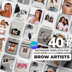 Plantillas de Instagram para artistas de cejas y negocios de belleza
