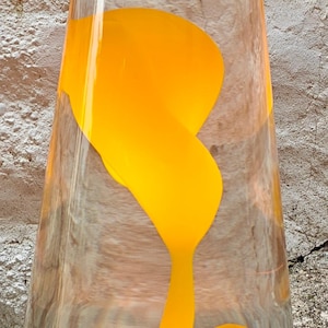 Custom Made 27" Grande Lava Lamp: Sunshine Yellow, Crystal Fluid, Dimmer