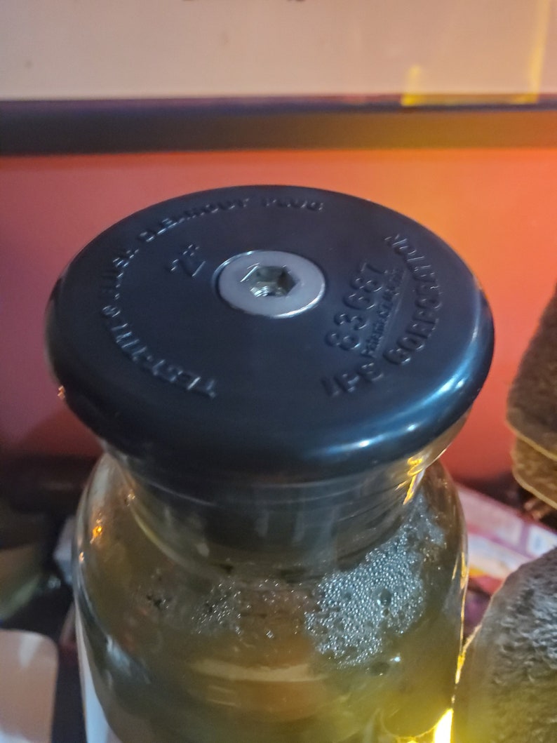 Super Rare Custom Made 27 Grande Lava Lamp Black Charcoal Wax W Crystal