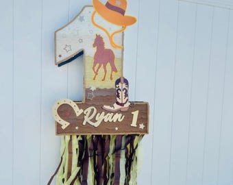 Cowboy Pinata (Numbers available 1-9) Cowboy photo shoot Cowboy Theme decorated Rodeo Birthday Piñata Horse supplies Cowboy boots cowboy hat