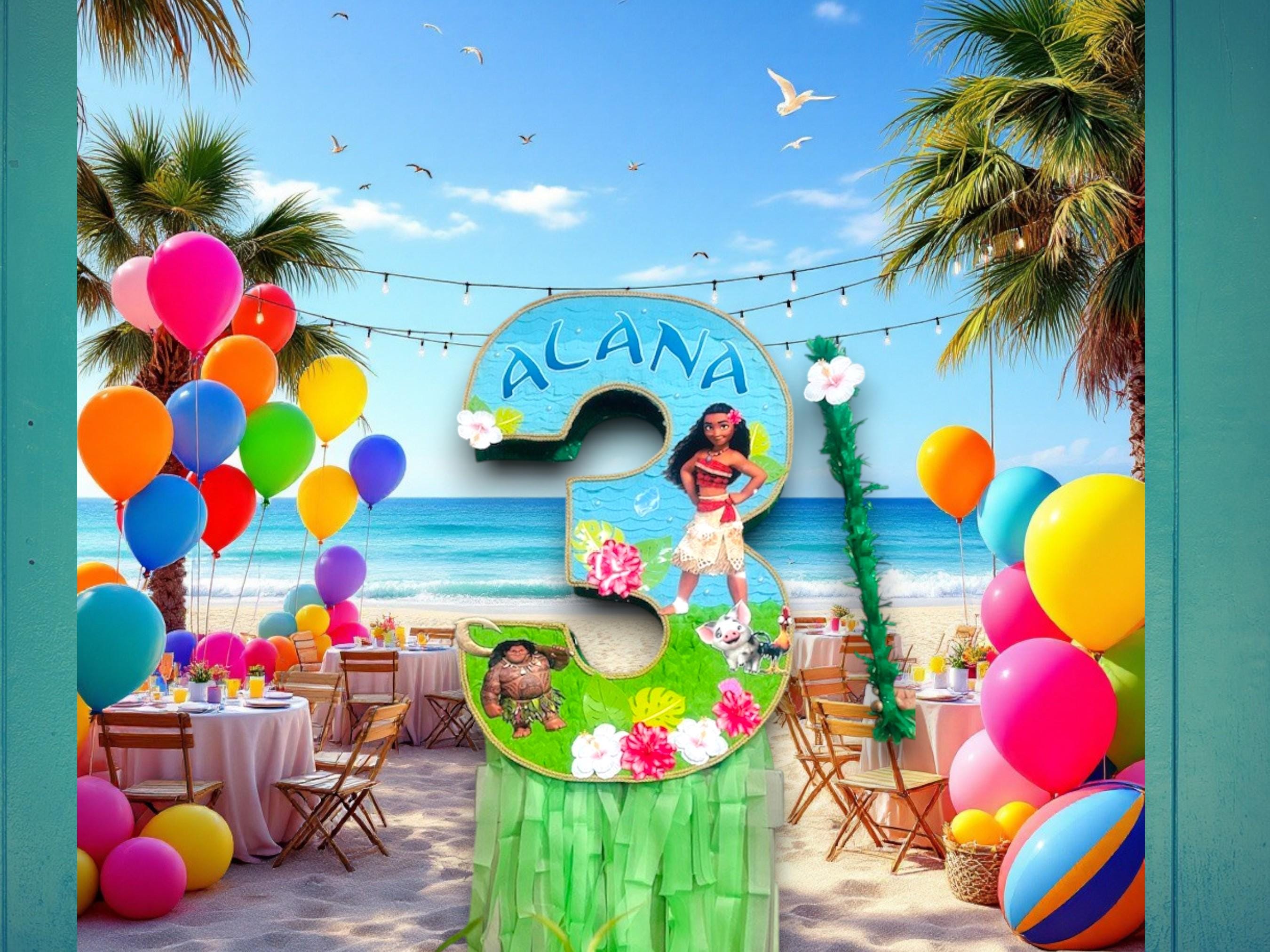 Moana Pinata: Hawaiian Luau Birthday Party Decoration - Etsy