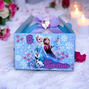 Frozen Party Favor Box: 3D Winter Birthday Candy Boxes