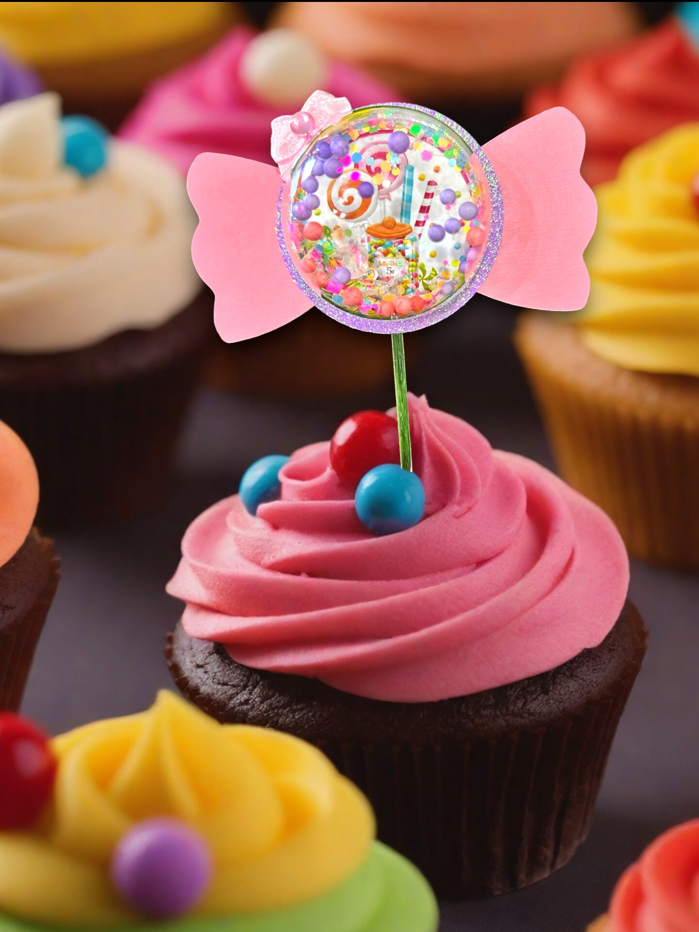 Candy cupcake toppers