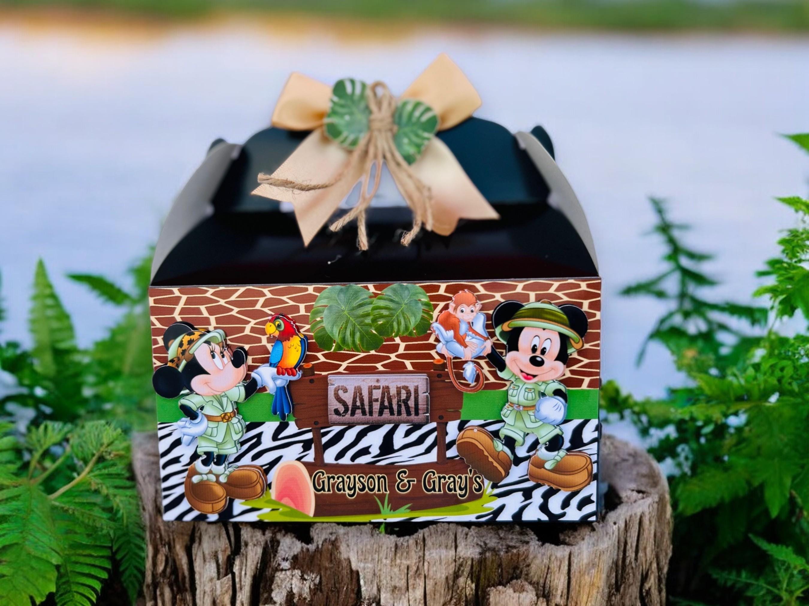 Mickey & Minnie Mouse Safari Gable Box: Birthday Party Favor - Etsy