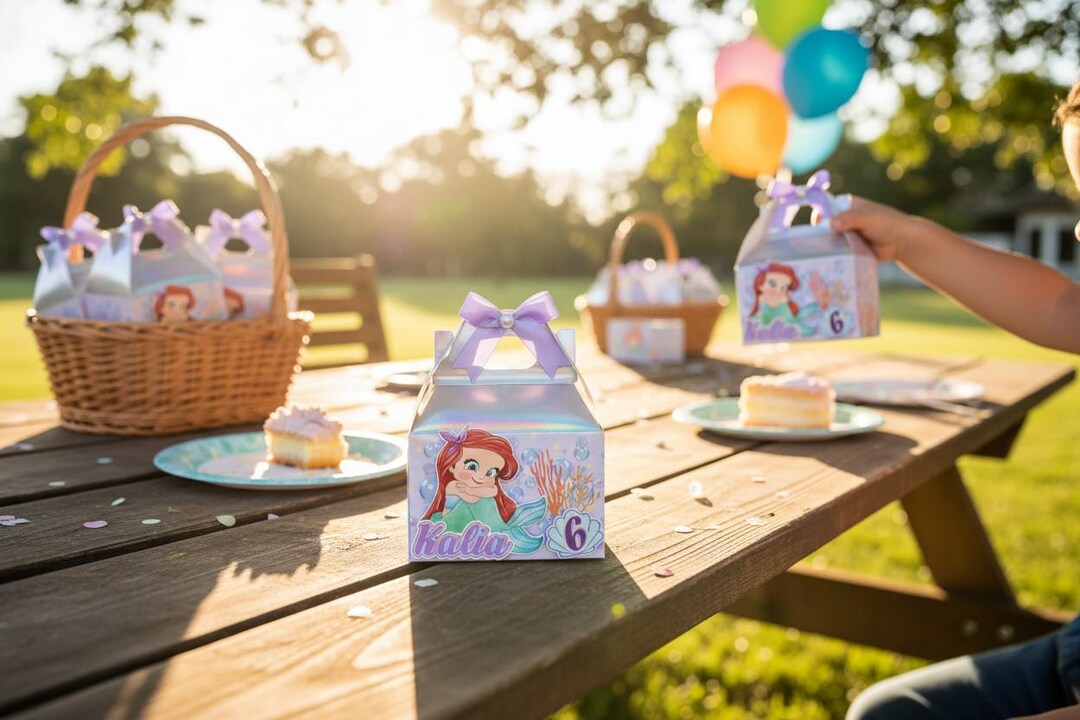 Mermaid Party Favor Boxes for a Sea-themed Party Under the Sea Birthday ...