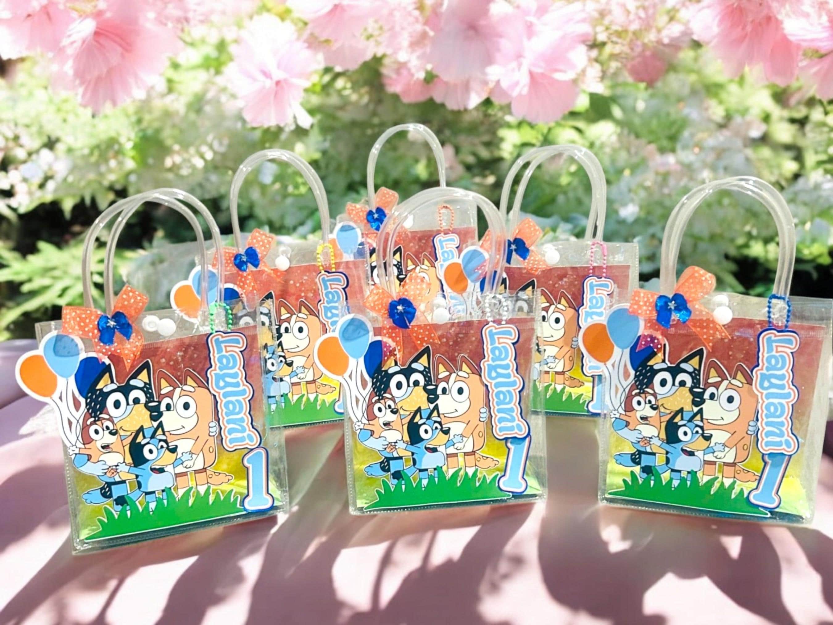 Transparent Personalized Bluey Gift Bags
