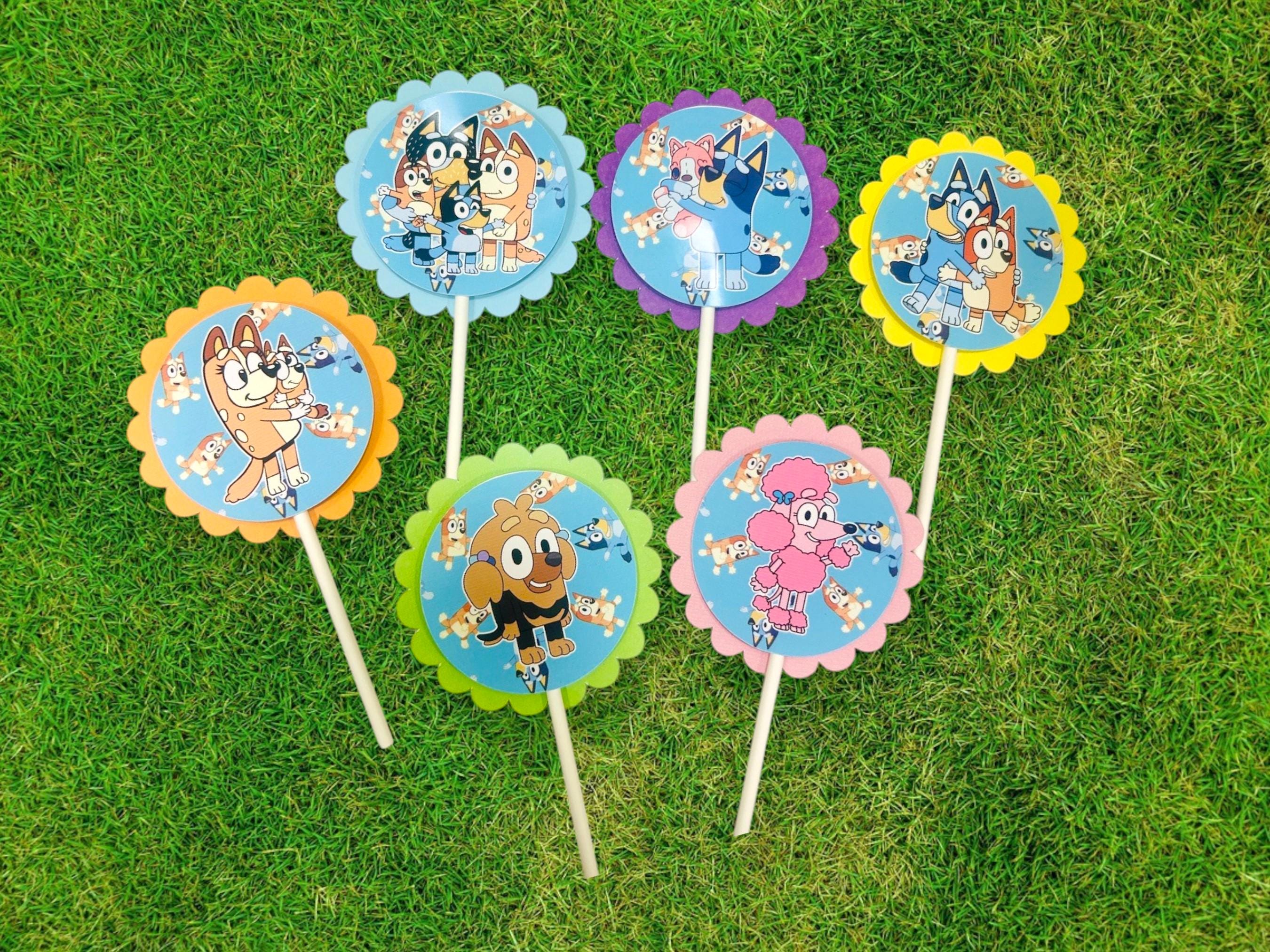 Handmade Bluey Cupcake Toppers