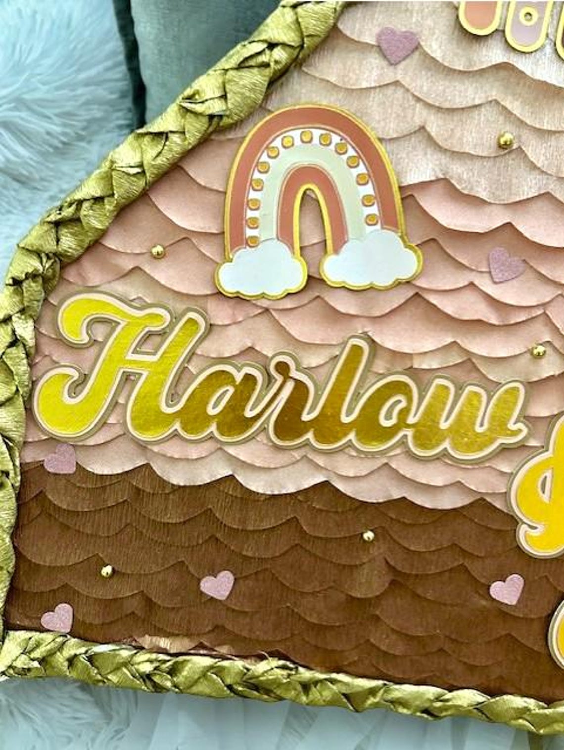 Pi&ntilde;ata Gatto Boho Stile Bianco - Altezza 32cm - Per Feste E Compleanni - Divertimento Per Bambini E Adulti