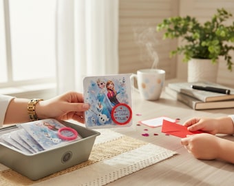 Frozen Play-Doh Party Favors, Personalized Gift Card Included