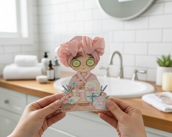 Recuerdos para fiesta de spa: Tarjeta de regalo para día de spa y set de coleteros