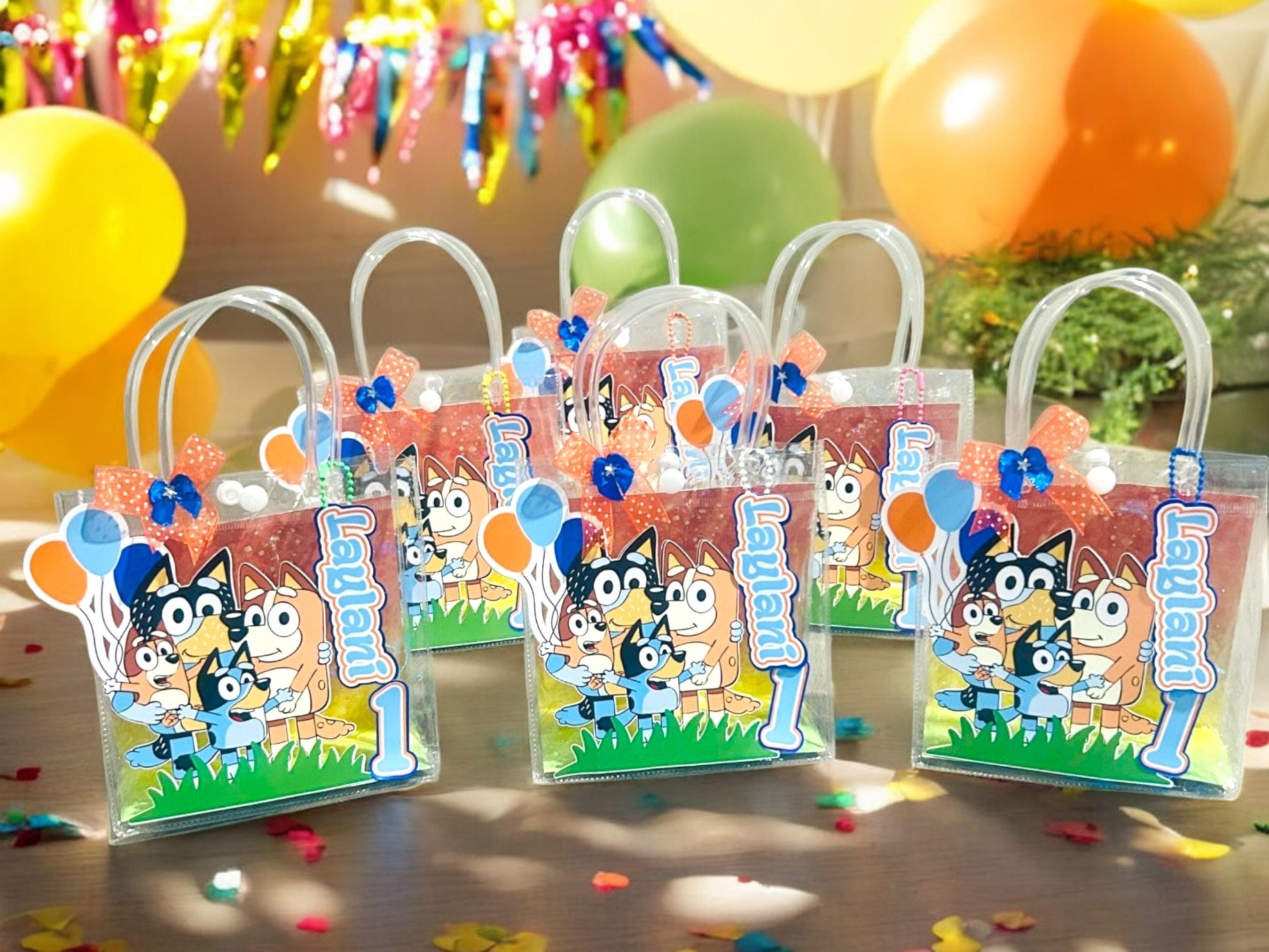 Transparent Personalized Bluey Gift Bags