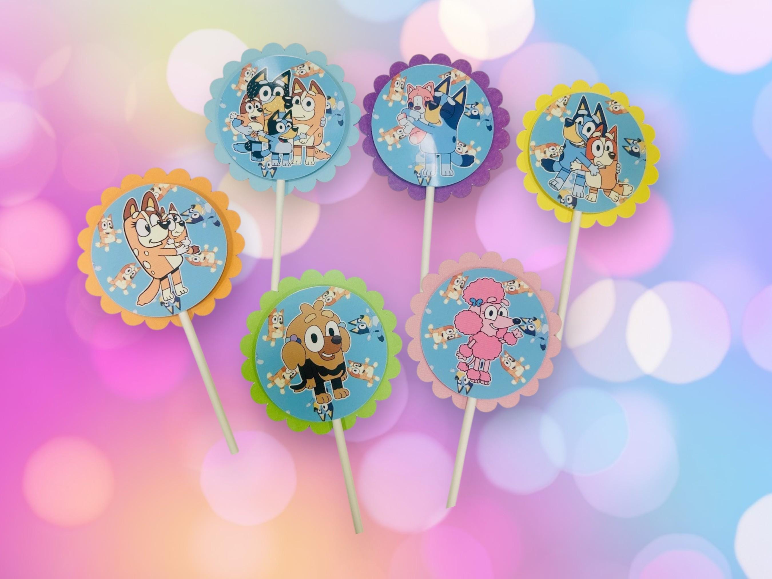 Handmade Bluey Cupcake Toppers