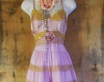 Purple maxi dress lavender  plum tea stained lace silk  tiered cotton  bohemian rose full length dress for photo shoots wedding bridesmaid