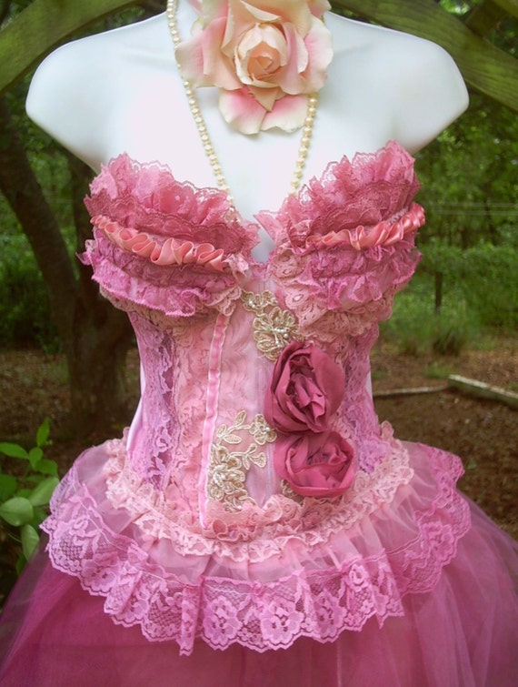 レディース burlesque layered corset