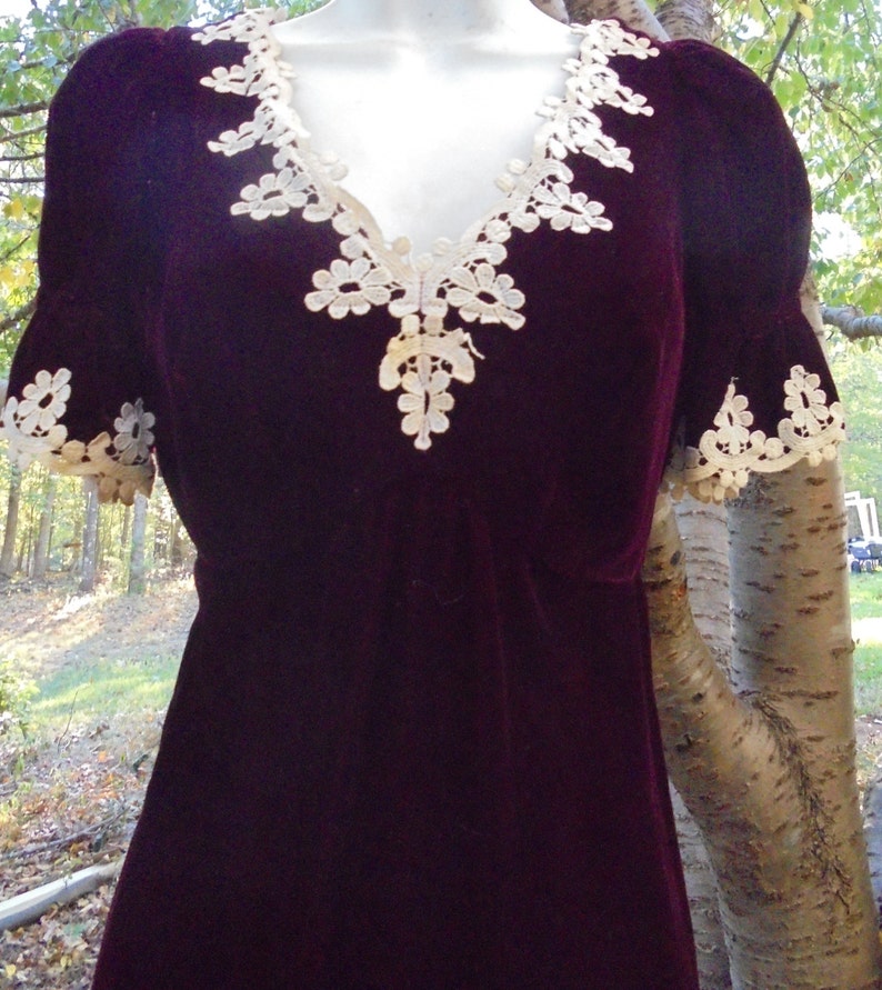 velvet dress embroidery
