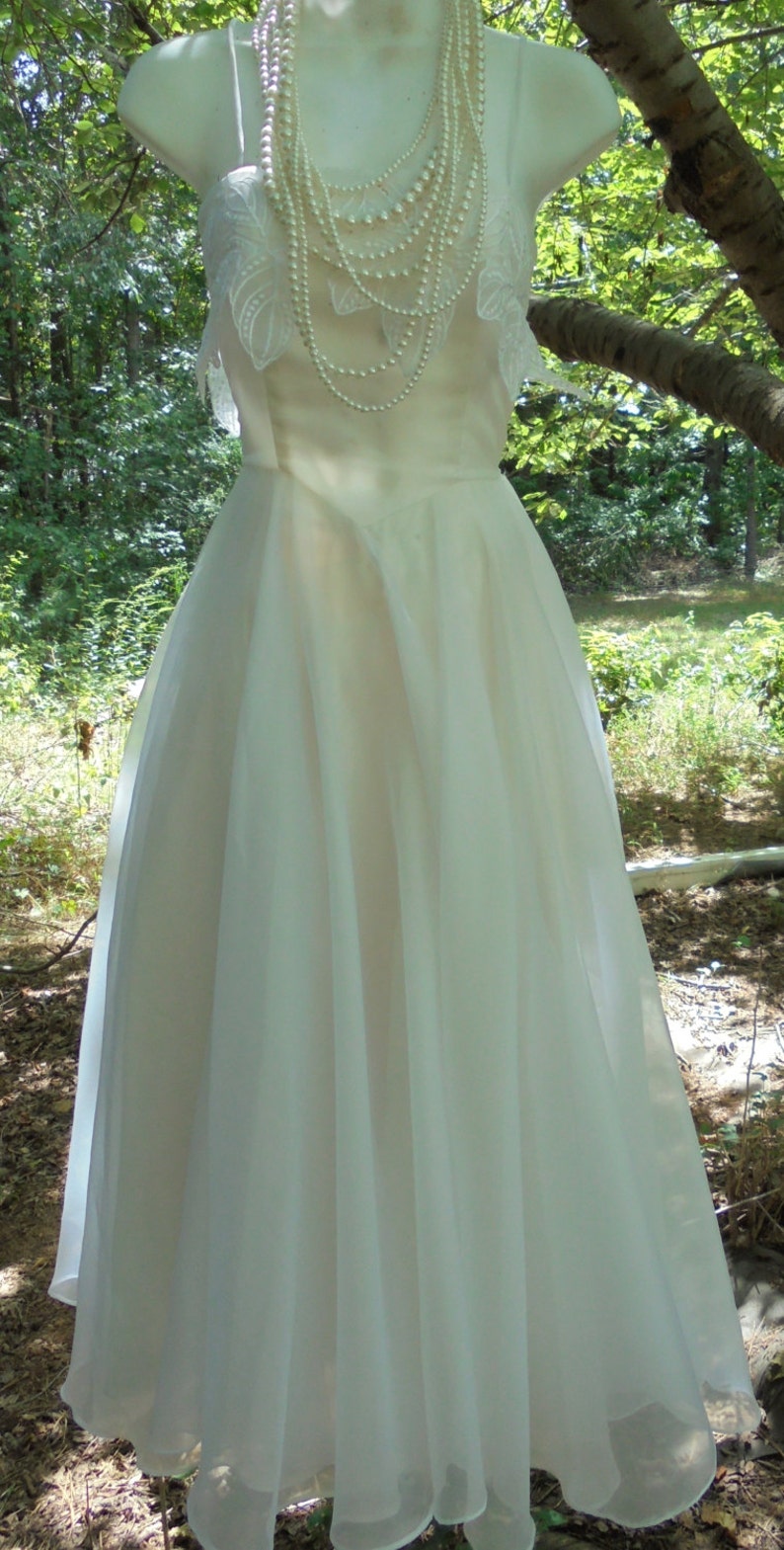 ivory chiffon gown