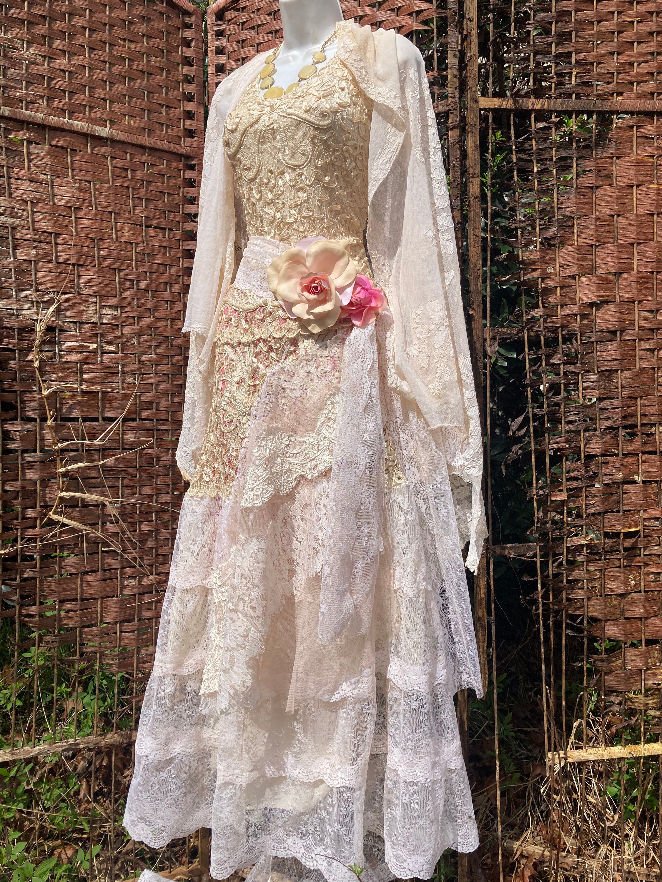 Sale Ivory Lace Dress Wedding Tea ...