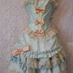 Powder blue pink Marie Antoinette inspired outfit custom by vintage opulence on Etsy image 2