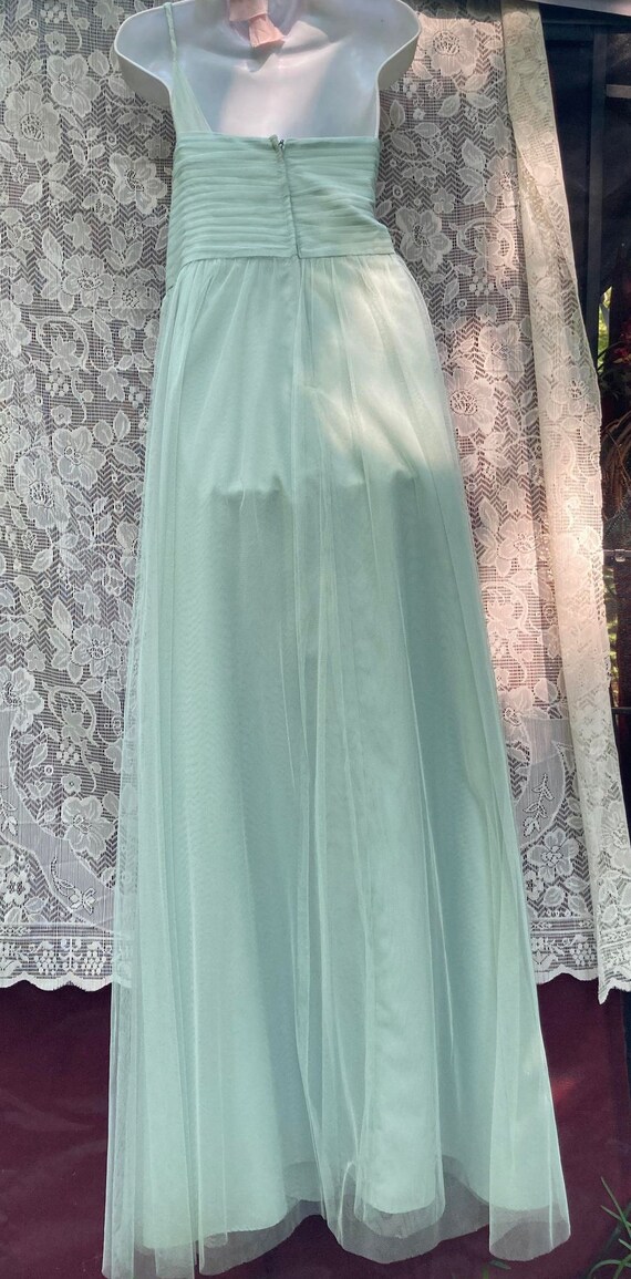 Mint green dress tulle maxi gown formal prom bridesm… Gem