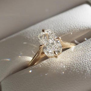 Elongated Cushion Cut Moissanite 14K Solid Yellow Gold Ring, 3 CT Cushion Cut Colorless Moissanite Engagement Ring, Solitaire Wedding Ring