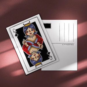 Kreuz Dame / Postkarte