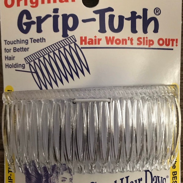 Grip-Tuth 3 1/4" Seitenkamm, Set mit 2 Haarkämmen und Haarzubehör