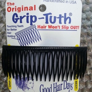 Grip-Tuth Frenchy Hair Comb 4 Hair Accessories Black