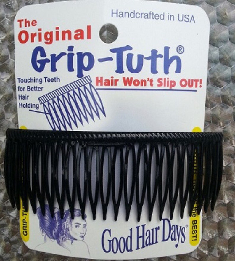 Grip-Tuth Frenchy Hair Comb 4 Hair Accessories Black