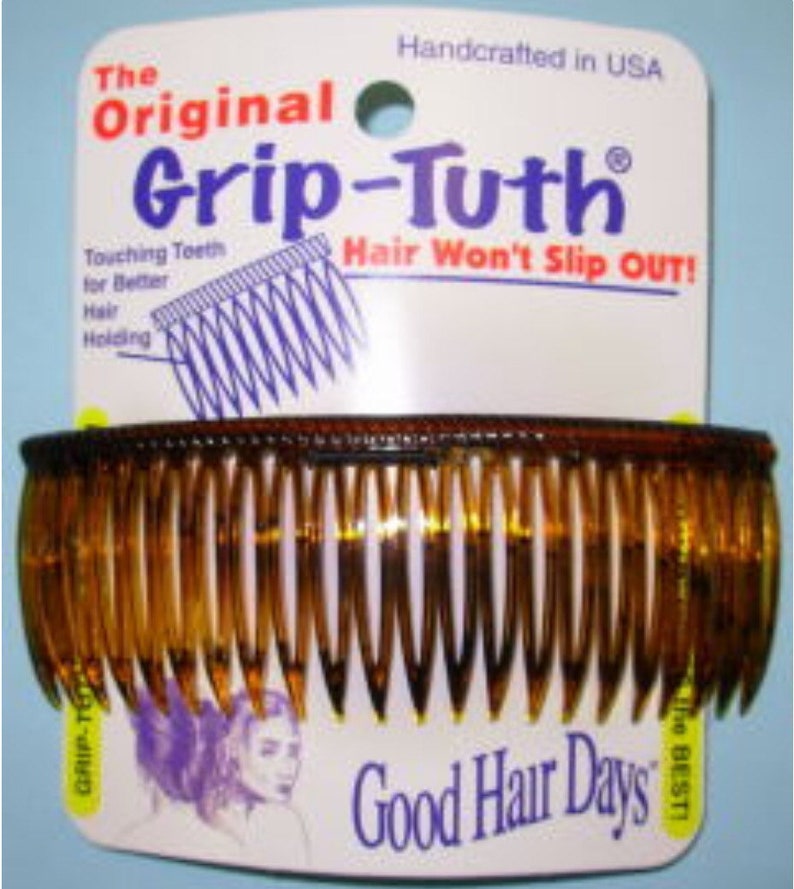 Grip-Tuth Frenchy Hair Comb 4 Hair Accessories Brown