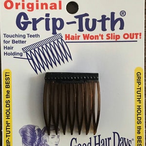 Grip-Tuth 1 1/2” Hair Comb Set of 2 Side Combs Hair Accessories