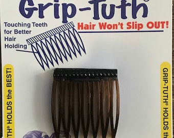 Grip-Tuth 1 1/2” Hair Comb Set of 2 Side Combs Hair Accessories