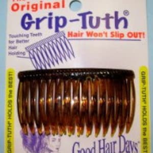 Grip-Tuth 2 3/4” Side Comb Set of 2 Hair Combs Hair Accessories