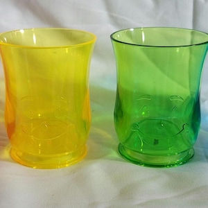 Colorful Vintage 90s Kool-Aid Neon Plastic Cups Set of 4