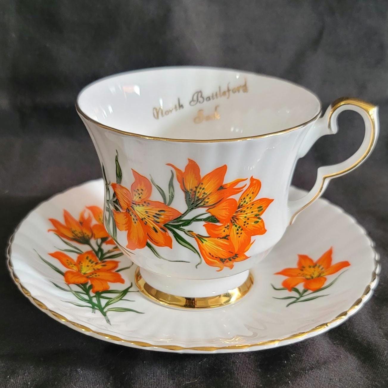Vintage orange teacup - Etsy 日本