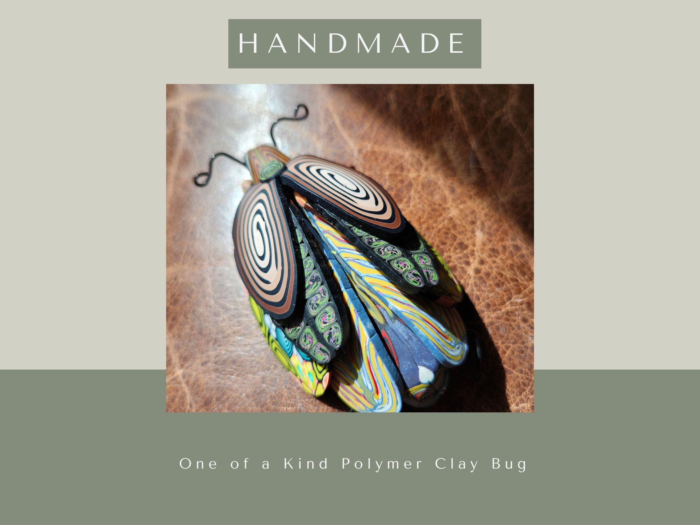 Miniature Clay Insects Handmade Clay Insect,handmade Polymer Clay Bug,one of a Kind Sculpture ...