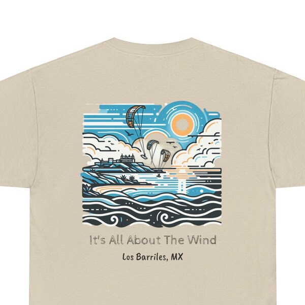 KITEBOARDING LOS BARRILES T-Shirt - Sea of Cortez Wind Sports Tee for Baja Mexico Vacation