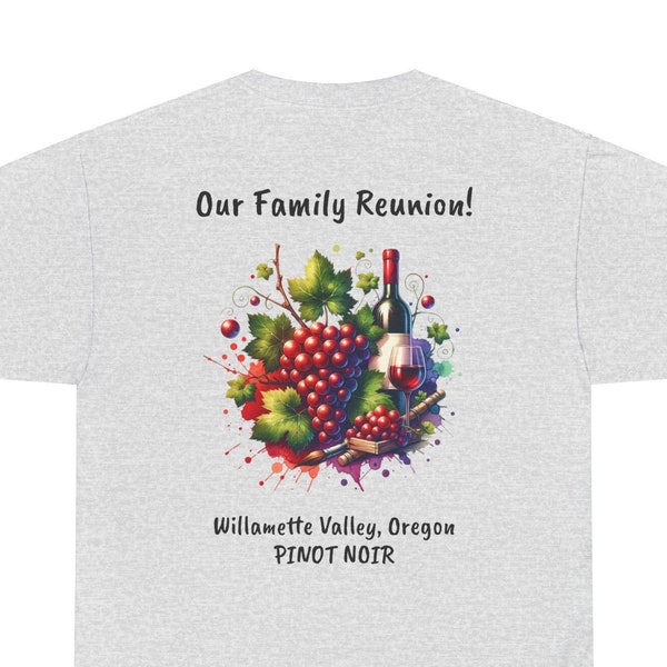 Oregon Pinot Noir T-Shirt - Wine Lovers Tee for Men & Women - Willamette Valley Vineyard Fashion