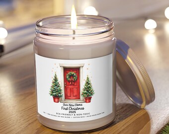 Our New Home First Christmas Candle 2025, New Home Holiday Candle, Housewarming Gift, New Homeowner Christmas Candle, Realtor Closing Gift