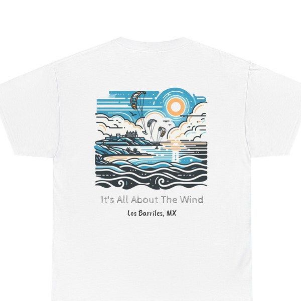 KITEBOARDING LOS BARRILES T-Shirt - Sea of Cortez Wind Sports Tee for Baja Mexico Vacation