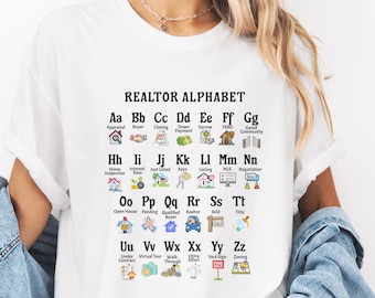 Realtor Alphabet T-Shirt: Real Estate Agent Gift