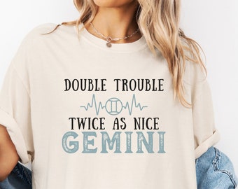 Gemini Zodiac T-Shirt: Humorous Astrology Graphic Tee