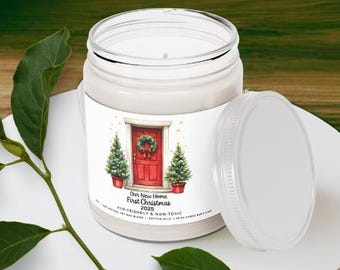 First Christmas New Home Candle 2025, New Home Gift Candle, Christmas Gift for New Homeowners, First Home Holiday Candle