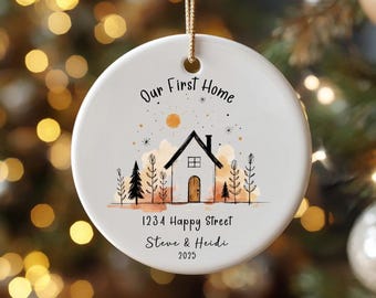 Realtor Closing Gift Ornament, Our First Home Personalized Ornament, New Homeowner Gift 2025, Custom Address Ornament, Real Estate Gift