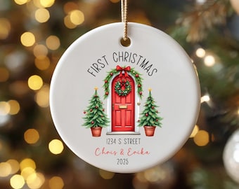 Personalized First Home 2025 Ornament, Custom 2-Sided First-Time Homebuyer Ornament, New Home Owner Gift, Housewarming Gift