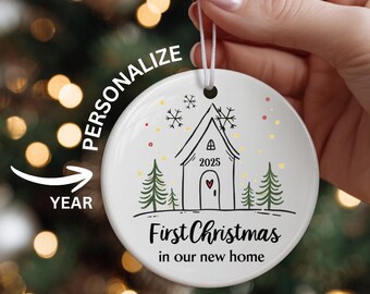 First Christmas in Our New Home 2025 Ornament, Personalized New Home Ornament, First Home Christmas Ornament, Housewarming Ornament