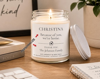 Personalized Realtor Thank You Candle, Custom Closing Gift for Realtor, Real Estate Agent Gift, Client Closing Gift, Housewarming Candle