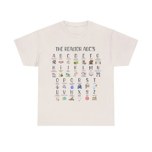 REALTOR ABC's ALPHABET Shirt, Real Estate T-Shirt Gift, Real Estate Agent Gift for Realtor Tee, Realtor Tshirt Closing Gift Marketing Shirt image 4