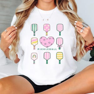 Pickleball Shirt, Cute Pickleball Paddle Tee, Coquette Pickleball Gift,  Pickleball Lover Gift, Women's Comfort Colors Graphic Sport T-Shirt